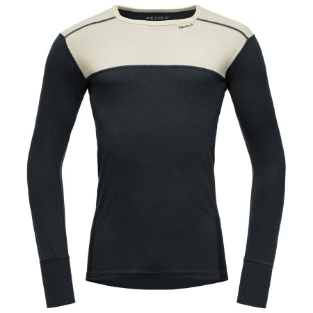 Herren-Funktionsshirt Devold Lauparen Merino 190 Shirt Man schwarz/weiß RAW WHITE/INK/BLACK