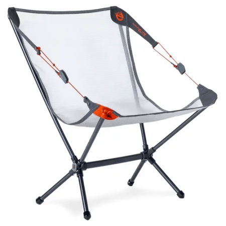 Campingstuhl NEMO Equipment Moonlite Elite Reclining Camp Chair grau/orange Goodnight Gray