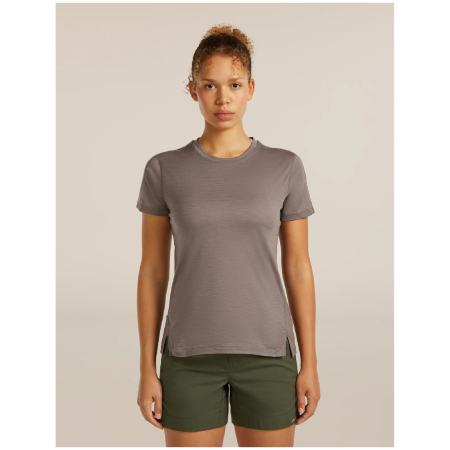 Damen-Funktionsshirt Icebreaker 150 MerinoFine™ Ace SS Tee hellbraun PORCINI