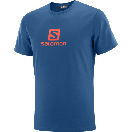 Herren-T-Shirt Salomon Coton Logo Ss Tee M blau Poseidon