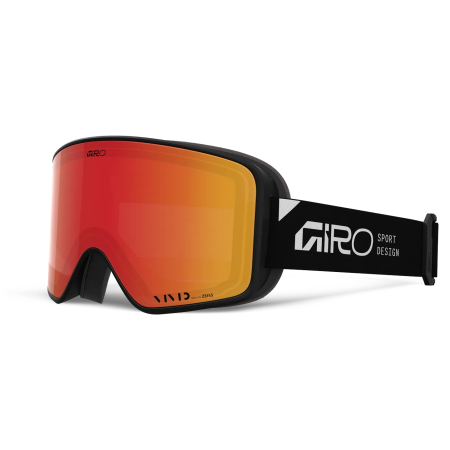Skibrille Giro Method Black Stacked-Vivid Ember/Vivid Infrared schwarz Black Stacked
