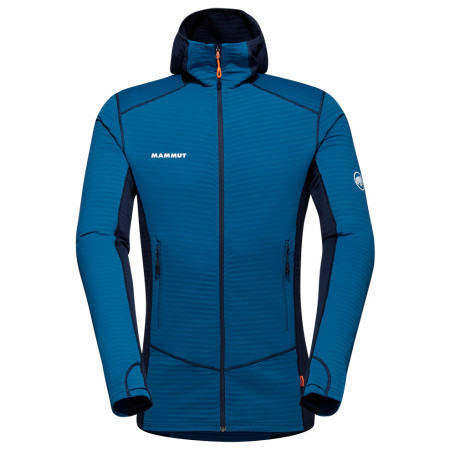 Herren Funktions-Sweatshirt Mammut Taiss Light ML Hooded Jacket Men blau/hellblau deep ice - marine 50554