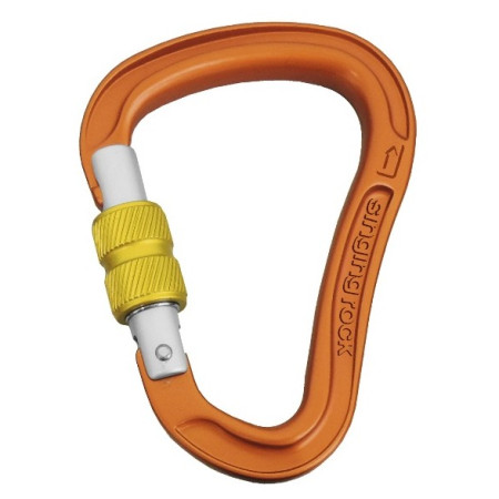 Karabiner Singing Rock Bora HMS Screw gelb/orange