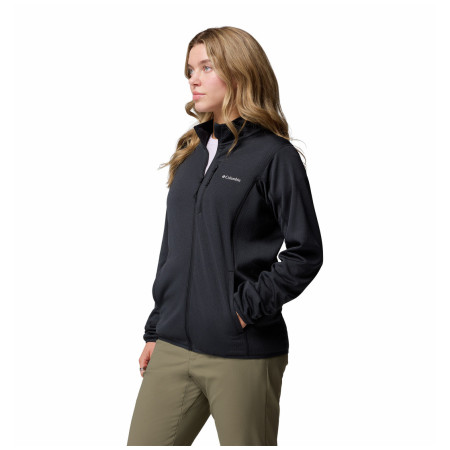 Damen-Sweatshirt Columbia Essential Hike™ Grid Fleece Full Zip schwarz Black