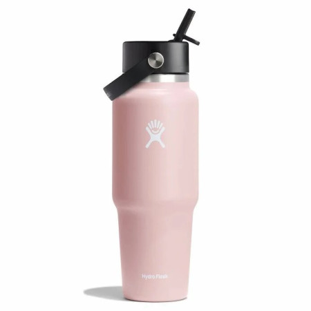 Thermoflasche Hydro Flask Wide Flex Straw Travel Bottle 32 Oz hellrosa TRILLIUM