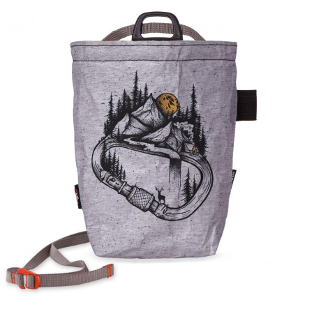 Kreidebeutel Chillaz Carabiner Forest hellgrau Dot Grey Melange