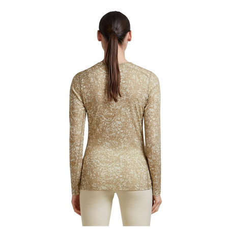 Damen-Funktionsshirt Icebreaker Women M 200 Oasis LS Crewe Moss BloomAOP