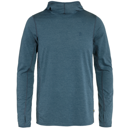 Herren Funktions-Sweatshirt Fjällräven Abisko Sun-hoodie M blau/grün Indigo Blue