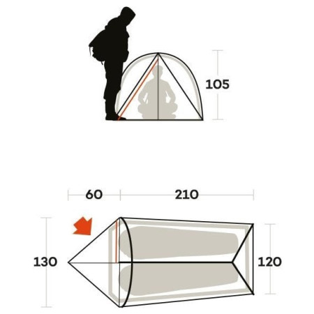 Ultraleichtes Zelt Ferrino Thar 2