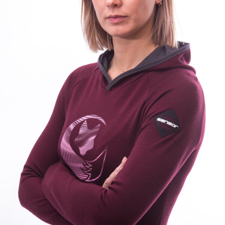 Damen-Sweatshirt Sensor Merino Upper Fox