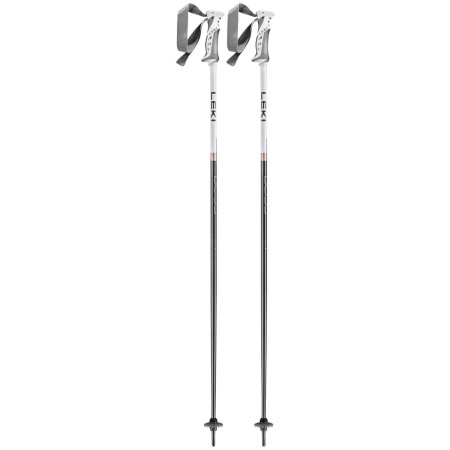 Skistöcke Leki Bliss grau/weiß gunmetal-white-rosegold