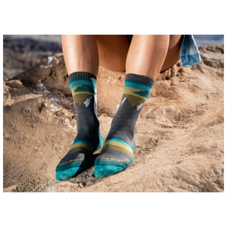 Damensocken Darn Tough Sunset Ledge Micro Crew Lightweight With Cushion