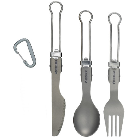 Besteckset Rockland Titanium Tools grau grey