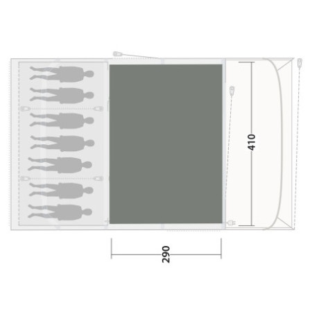 Zeltteppich Outwell Cozy Carpet Charleston 7 Air TC