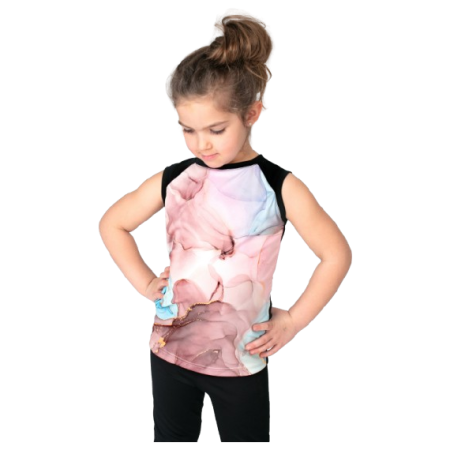 Kinderunterhemd Drexiss Full Marble Coolmax rosa/rot