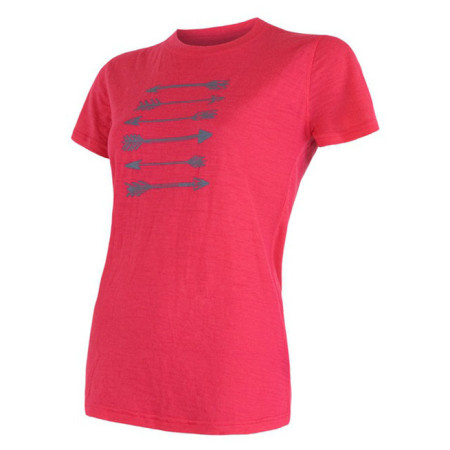 Damen-T-Shirt Sensor Merinowolle PT Pfeile rosa Magenta
