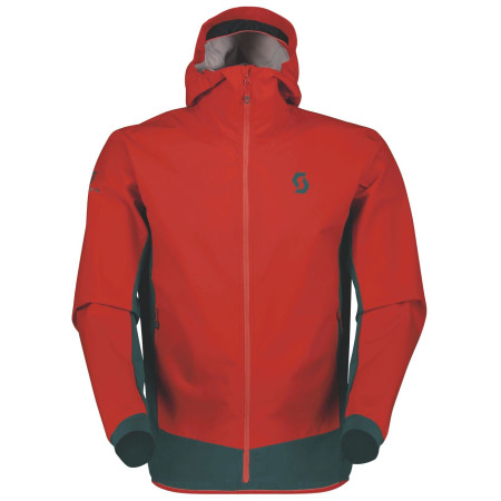 Herrenjacke Scott Explorair Hybrid LT rot/grau aruba green/magma red