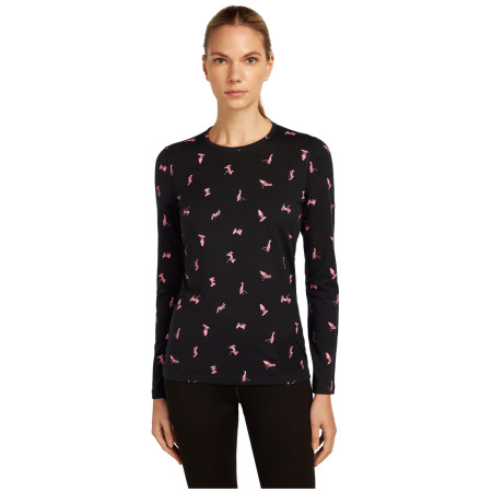 Damen-Funktionsshirt Icebreaker Women Merino 200 Oasis LS Crewe Snow Day