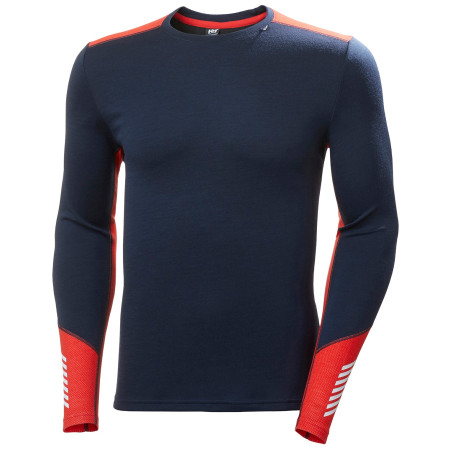 Herren-Funktionsshirt Helly Hansen Lifa Merino Midweight Crew 2021 blau/rot Navy