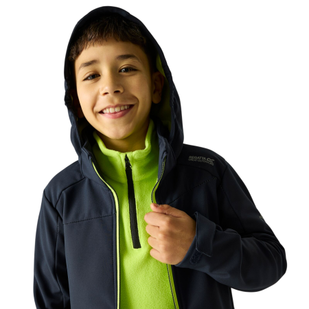 Kinder-Softshell-Jacke Regatta Haydenbury Navy (Wild Lime)