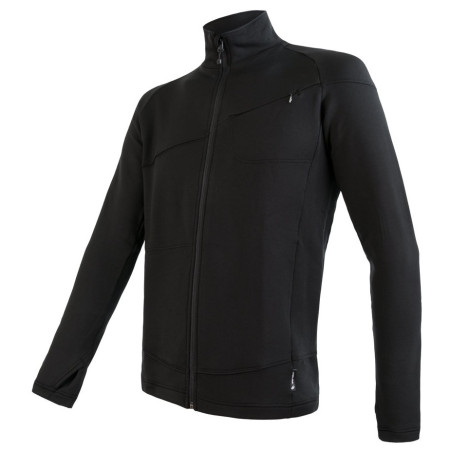 Herren Funktions-Sweatshirt Sensor Tecnostretch, celozip schwarz