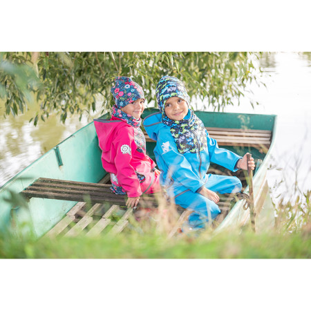 Kinder-Softshell-Jacke Unuo Vliesmuster