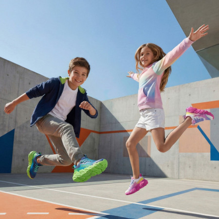 Kinderschuhe Geox J Flexyper Fast Girl Fuchsia