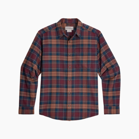 Herrenhemd Royal Robins Lieback Organic Cotton Flannel L/S weinfarbe Wine Oak Pld