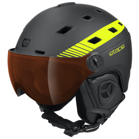 Skihelm Etape Davos Pro schwarz/gelb černá/žlutá fluo mat
