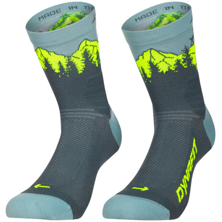 Socken Dynafit Traverse Mid Sk grau/gelb cinder ULTRA YELLOW/5A30