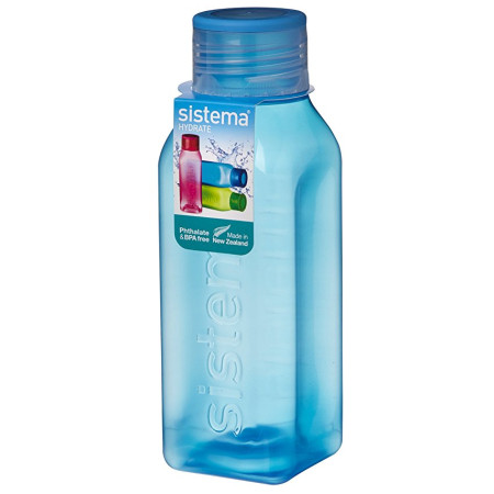 Flasche Sistema Square 475ml blau