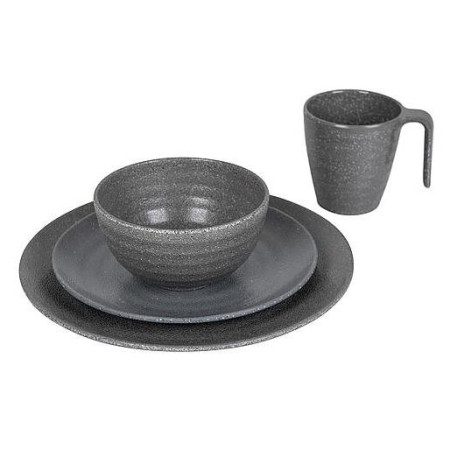 Geschirrset Bo-Camp Tableware 100% Melamine Stone