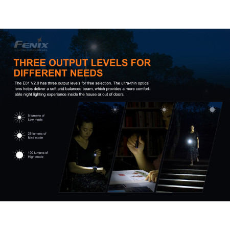 Taschenlampe Fenix E01 V2.0 blue