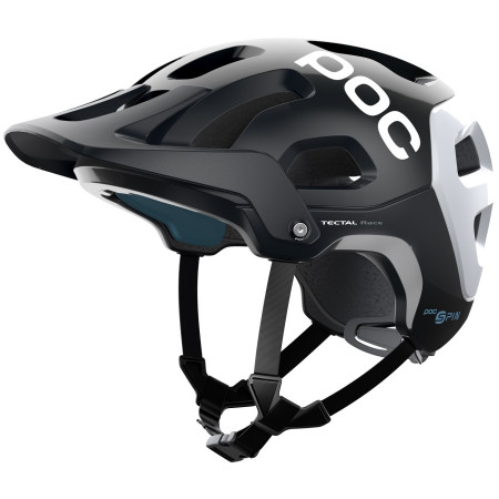 Fahrradhelm POC Tectal Race Spin schwarz/weiß UraniumBlack/HydrogenWhite