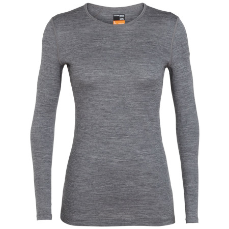Damen-T-Shirt Icebreaker W's 200 Oasis LS Crewe grau GritstoneHthr