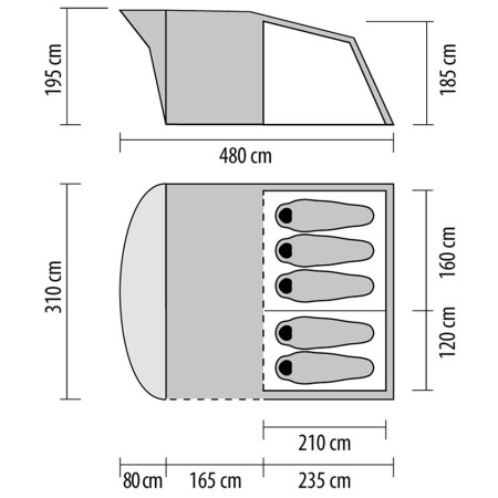 Zelt Coleman Rocky Mountain 5 Blackout