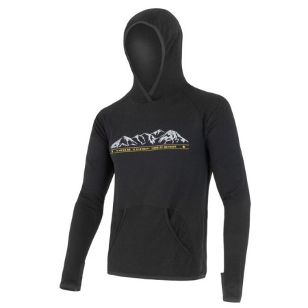 Herren-Sweatshirt Sensor Merino Upper Hory schwarz Black