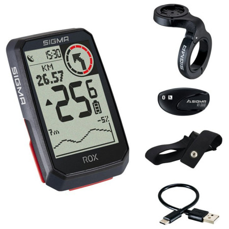 Fahrradcomputer Sigma Rox 4.0 HR SET schwarz