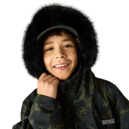 Kinder-Regenmantel Regatta Junior Waterproof Changing Robe Pro Bark Green