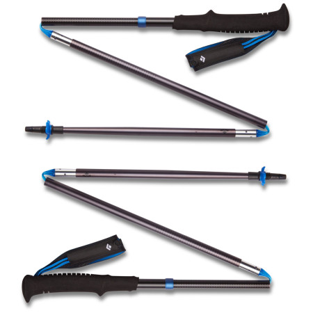 Trekkingstöcke Black Diamond Distance Z Poles schwarz/blau Pewter