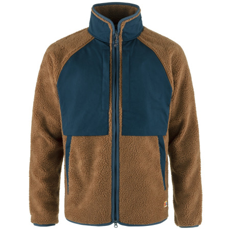 Herrenjacke Fjällräven Vardag Pile Jacket M braun/blau Chestnut-Navy
