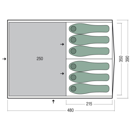 Familienzelt Pinguin Interval 6