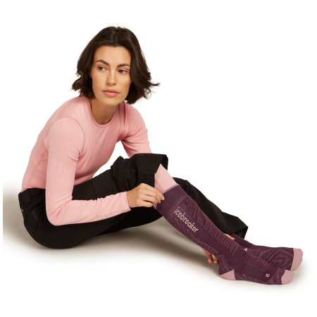 Damensocken Icebreaker Women Merino Blend Ski+ Medium OTC Mountain Contour