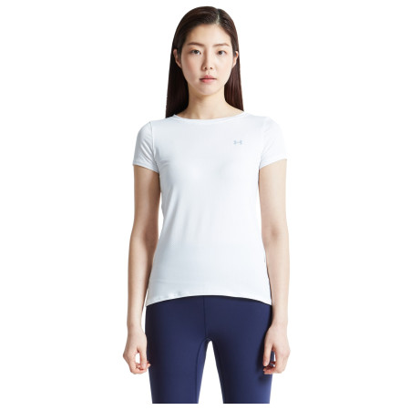 Damen-Funktionsshirt Under Armour HG Armour SS weiß White / / Metallic Silver