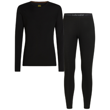 Herren-Funktionsset Icebreaker M 175 Everyday LS Crewe and Leggings Set schwarz Black