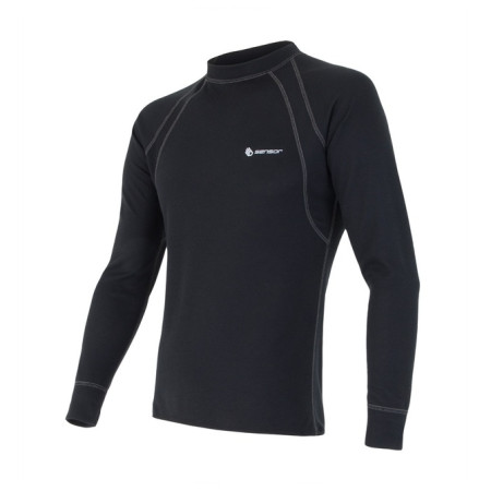 Herren-T-Shirt Sensor Double Face dl. rukáv schwarz Black