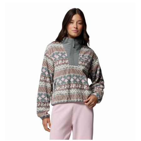 Damen-Sweatshirt Columbia Sequoia Grove™ Ii Printed Half Zip grau Iron Wizard Island