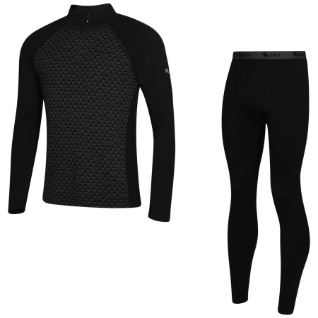 Herren-Funktionsset Zulu Merino 240 Zip Long schwarz Black