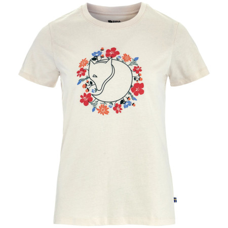 Damen-T-Shirt Fjällräven Fjällblomster Fox T-shirt W weiß Chalk White
