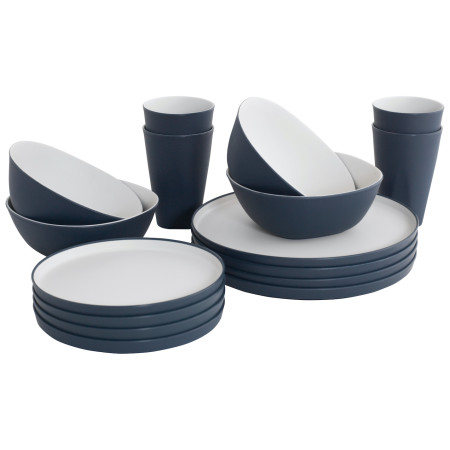 Geschirrset Outwell Gala 4 Person Dinner Set dunkelblau Navy Night